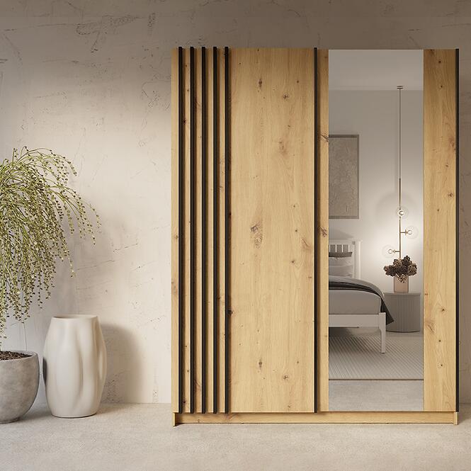 Skriňa Bayadero 10 III artisan/čierna lamely,5