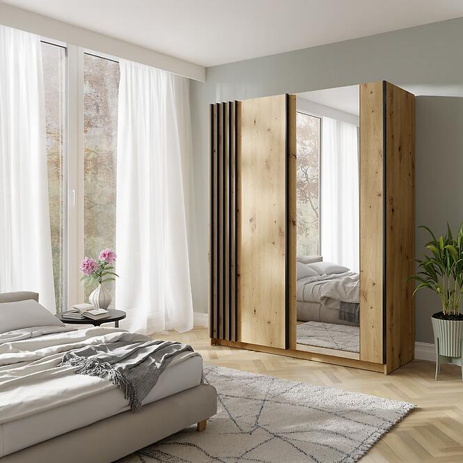 Skriňa Bayadero 10 III artisan/čierna lamely