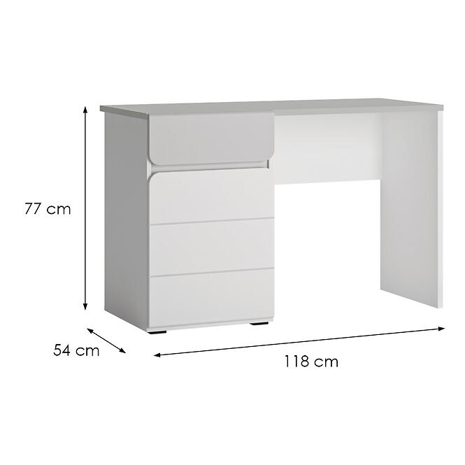 Písací Stôl 1d1s Flexi Flxb01 Alpská Biela ​​/ Alpská Biela ​​Supermat/Billbergia Mdf