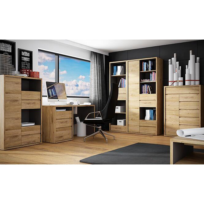 Písací stôl 3s Shetland Typ 80 Dub Shetland/Sivá,4