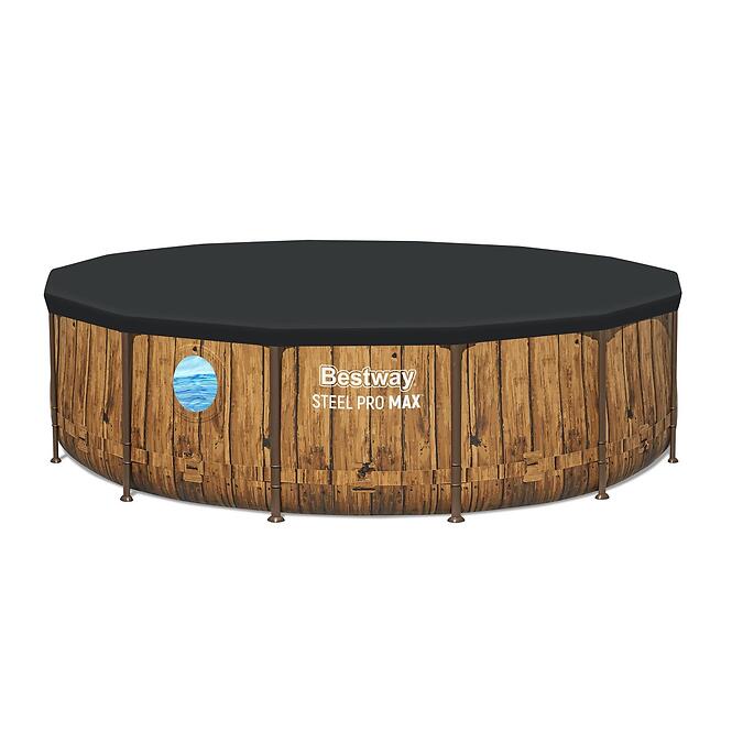 Bazén rámový s filtráciou 4,27 x 1,07 m drevený vzor BESTWAY 561JM,5