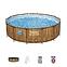 Bazén rámový s filtráciou 4,27 x 1,07 m drevený vzor BESTWAY 561JM,9