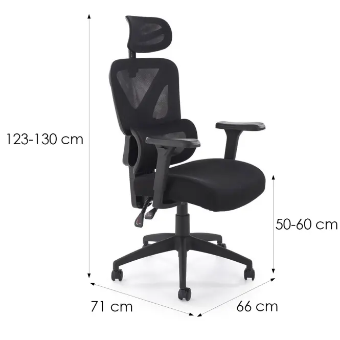 Otočná stolička Astral čierna,2