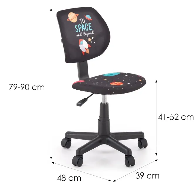 Otočná stolička Bingo čierna