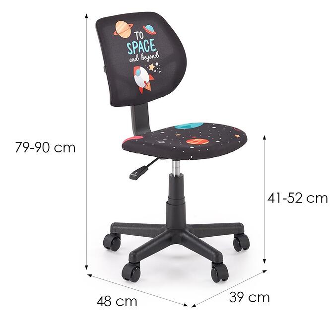 Otočná stolička Bingo čierna