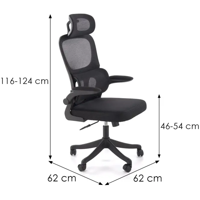 Otočná stolička Soren čierna