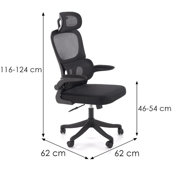 Otočná stolička Soren čierna