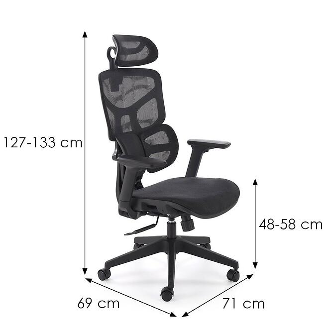 Otočná stolička Macar čierna