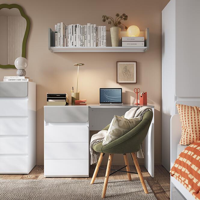 Polička Flexi Flxp02 Biela Alpin/Cool Grey