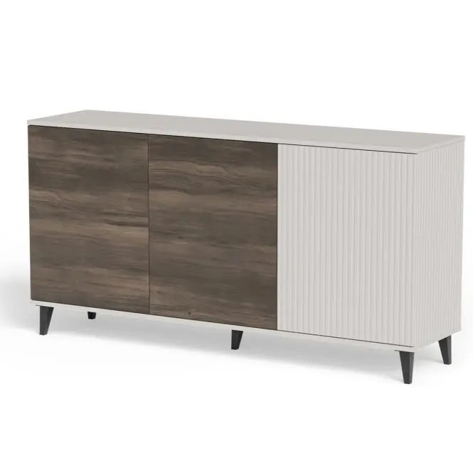 Komoda Random 2 KM 1 kašmír/orech/čierna