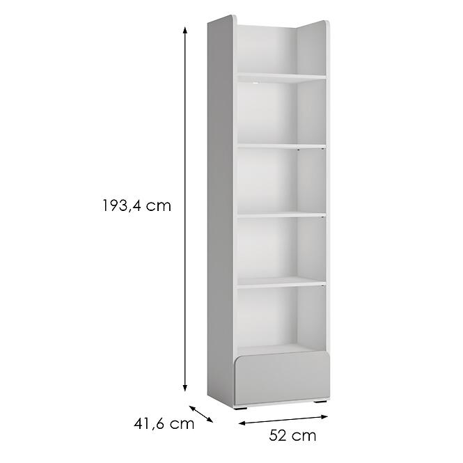 Regál 1s Flexi Flxr01 Biela ​​Alpin / Billbergia Mdf
