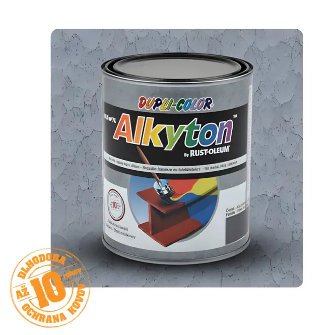 Alkyton kladivková farba 7284 striebornosivá 750 ml