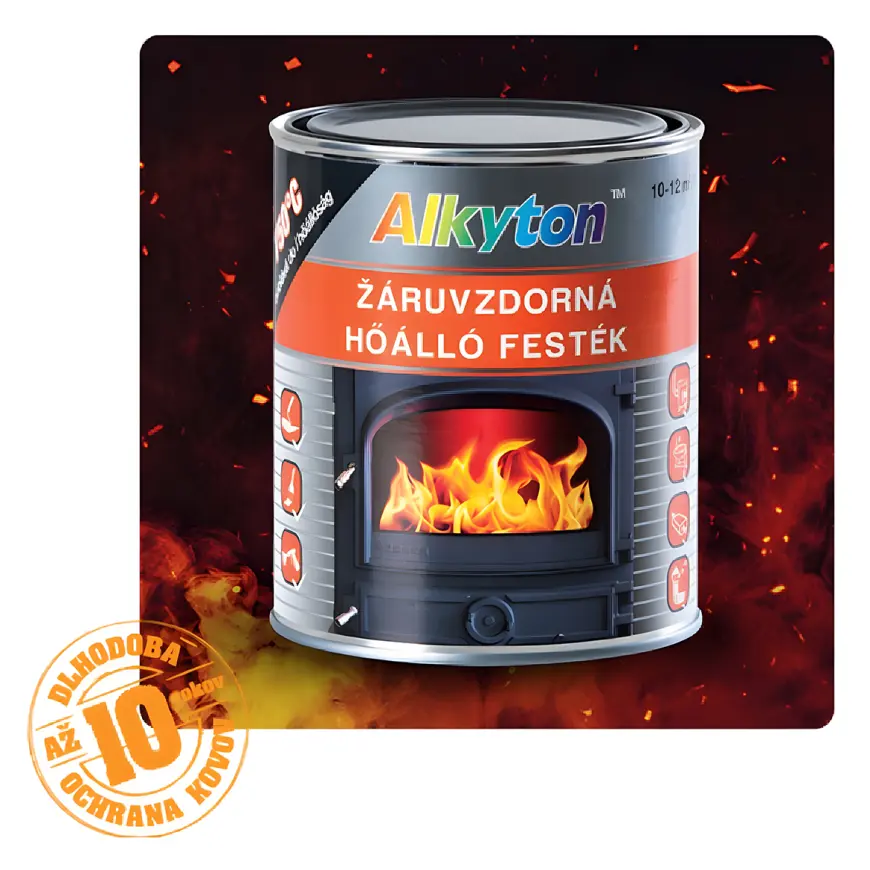 Alkyton žiaruvzdorný 1078 čierna 250 ml