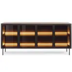 Komoda Lumi B 181 4d + Led Dub Dunin + Čierna