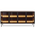 Komoda Lumi B 181 4d + Led Dub Dunin + Čierna