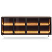 Komoda Lumi B 181 4d + Led Dub Dunin + Čierna