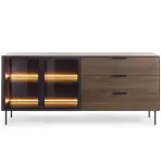 Komoda Lumi C 181 2d3s + Led Dub Dunin + Čierna