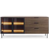Komoda Lumi C 181 2d3s + Led Dub Dunin + Čierna