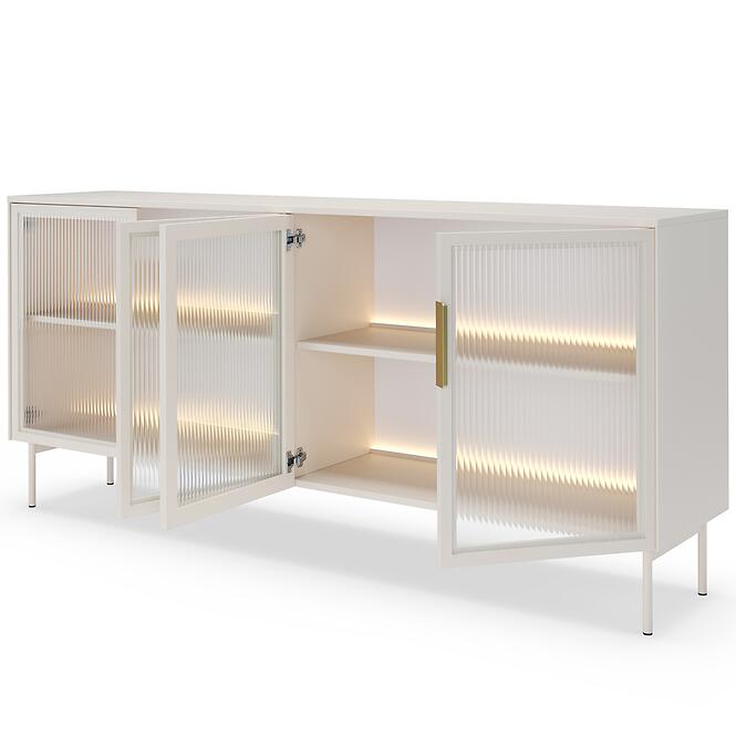 Komoda Lumi B 181 4d + Led Kašmír