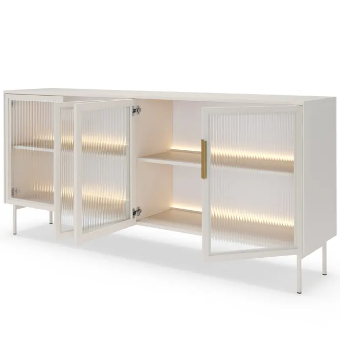 Komoda Lumi B 181 4d + Led Kašmír,4