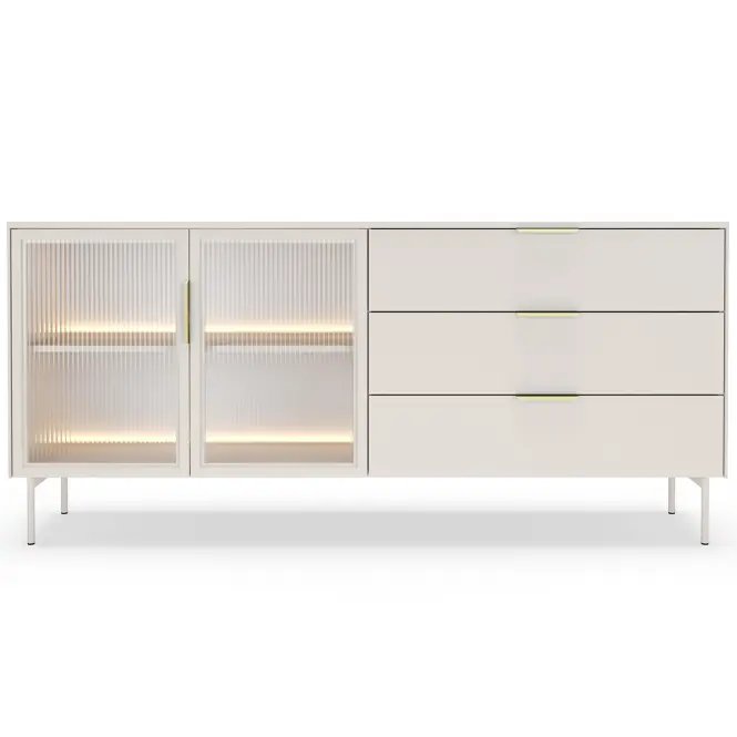 Komoda Lumi C 181 2d3s + Led Kašmír