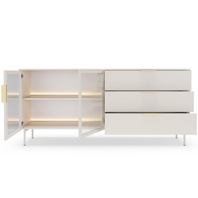 Komoda Lumi C 181 2d3s + Led Kašmír