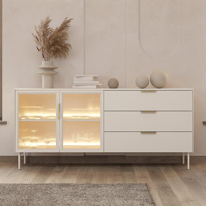 Komoda Lumi C 181 2d3s + Led Kašmír