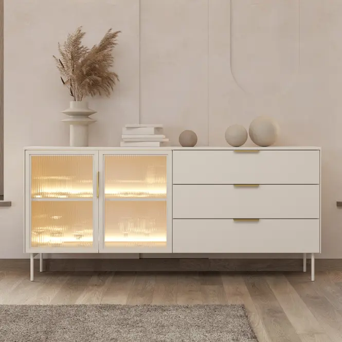 Komoda Lumi C 181 2d3s + Led Kašmír,4