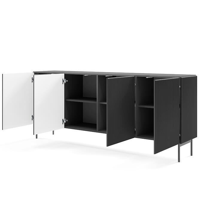 Komoda Muti B 195 4d Čierna,3