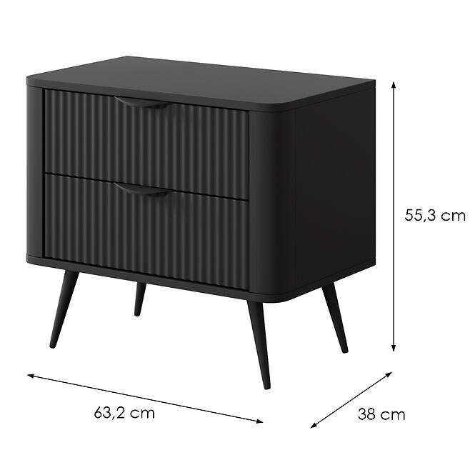 Nočný Stolík Lante  G 2s- 1kus Čierna