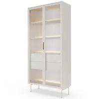 Vitrína Lumi Vysoká A 91 2d2s + Led Kašmír