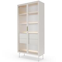 Vitrína Lumi Vysoká A 91 2d2s + Led Kašmír