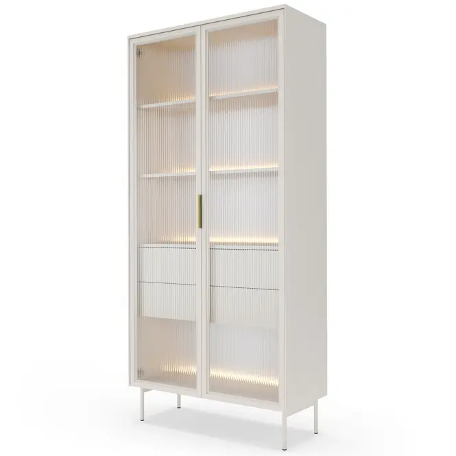 Vitrína Lumi Vysoká A 91 2d2s + Led Kašmír