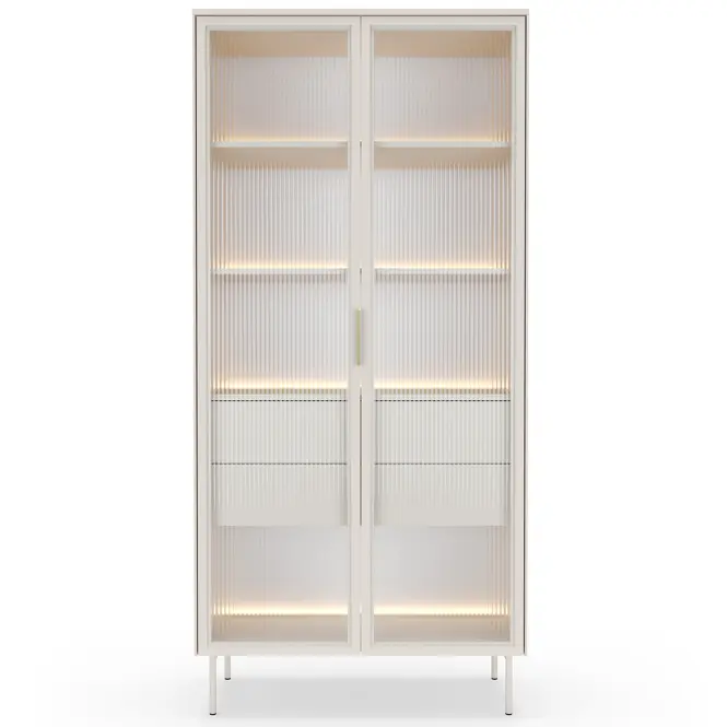 Vitrína Lumi Vysoká A 91 2d2s + Led Kašmír