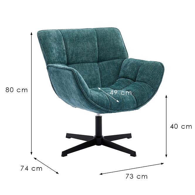 Kreslo Ambra zelené,6