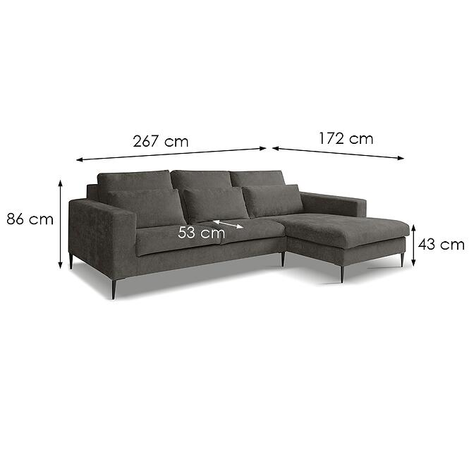 Rohová sedacia súprava Roma Mini Sereno 686 hnedá P,3