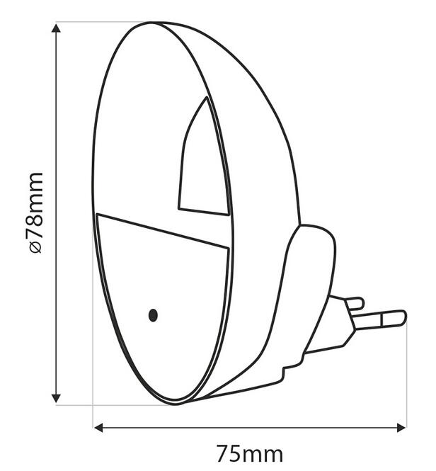 Zásuvná lampa TR-047M LED 0.5W LB1