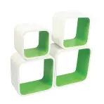 Kancelárske police Four-Squad White/Green FY6055