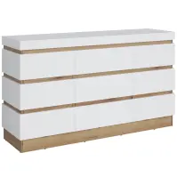 Komoda 3d1s Calabria Cork101 Dub Coast Evoke/Biela Alpin