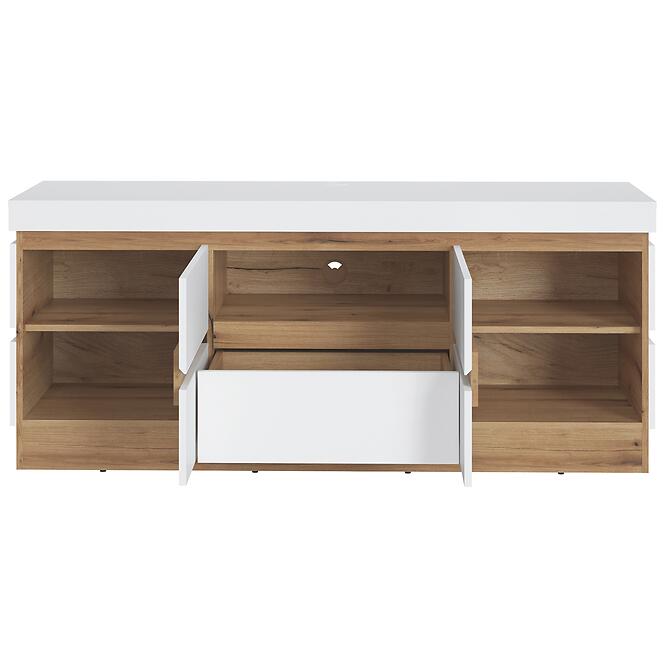 TV stolík 2d1s Calabria Corf106 Dub Coast Evoke /biela Alp,3