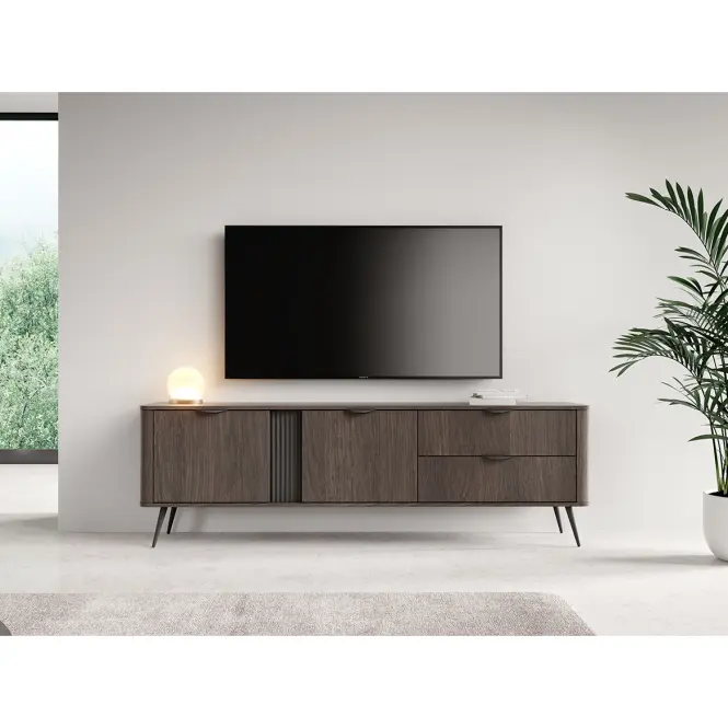 TV stolík Veris E 2d2s Dub Dunin + Čierna