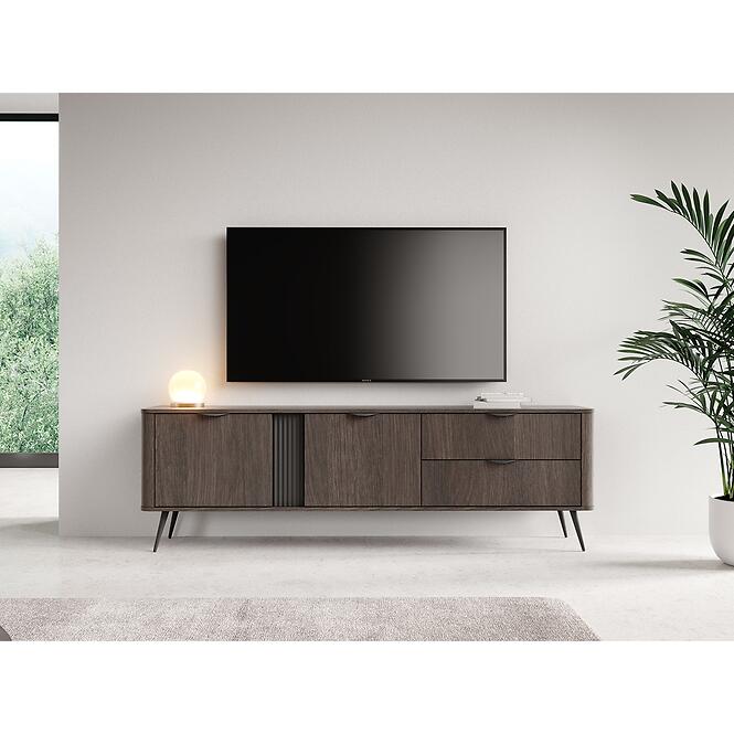 TV stolík Veris E 2d2s Dub Dunin + Čierna