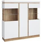 Witryna Nízka 3d Calabria Corv104 D118/U008 Dub Coast Evoke / Biela ​​Alpská