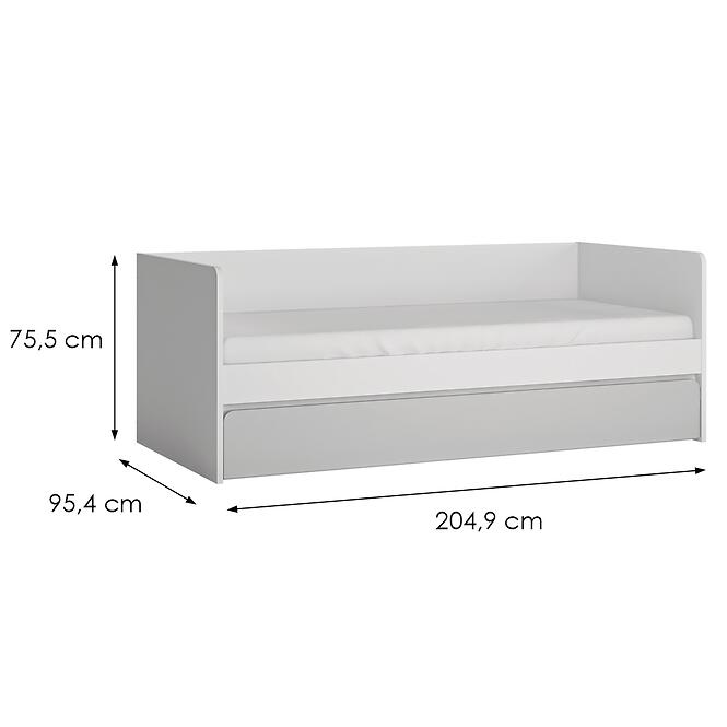 Posteľ 90 1s Flexi Flxz01 Biela ​​Mdf Doska Alpin/Billbergia,2