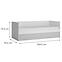 Posteľ 90 1s Flexi Flxz01 Biela ​​Mdf Doska Alpin/Billbergia,2