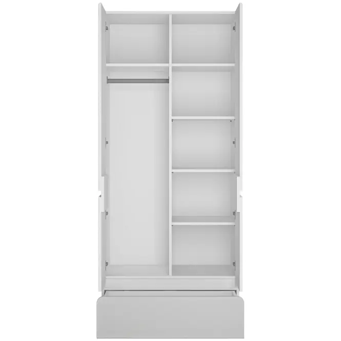 Skriňa 2d1s Flexi Flxs02 Alpin White/Alpin White Supermat/Billbergia Mdf,3