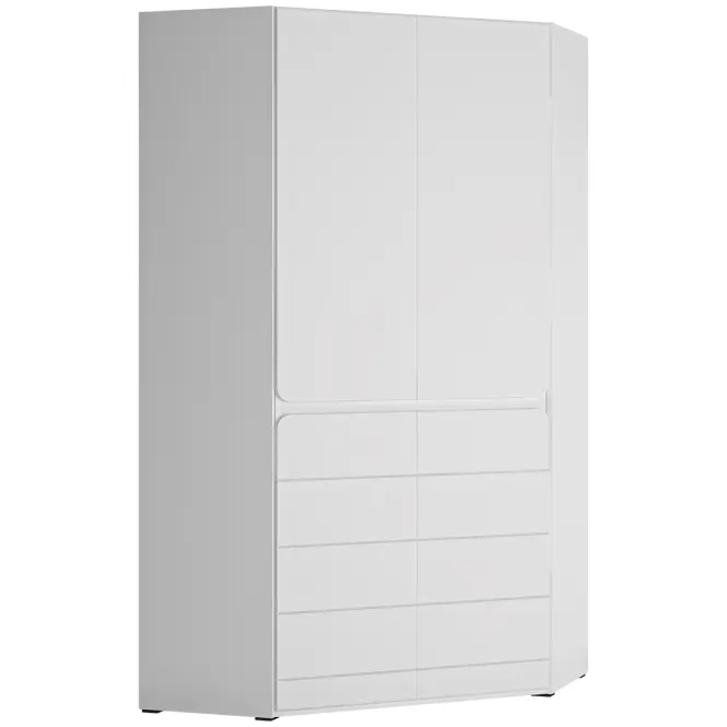 Skriňa Narożna 2d Flexi Flxs03  Mdf Alpin White/Alpin White Supermat