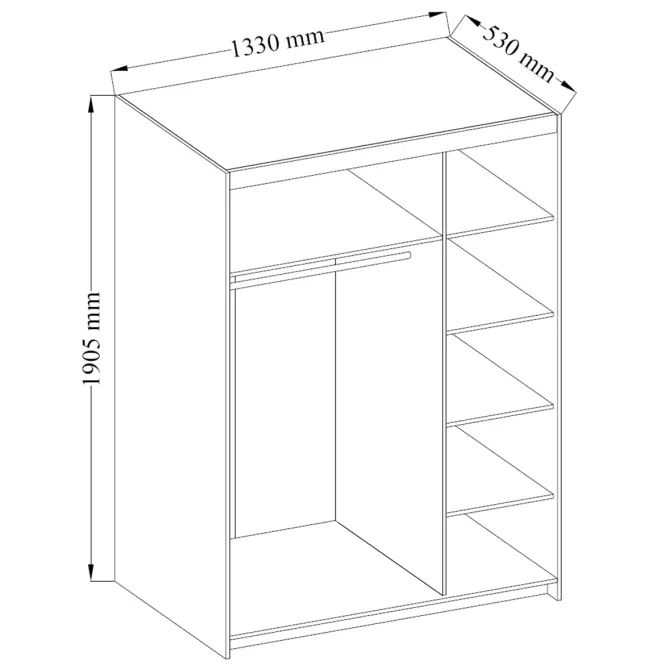 Skriňa Elena 3D zrkadlo pieskovo béžová