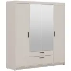 Skriňa Elena 4D 2S zrkadlo pieskovo béžová