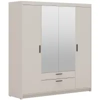 Skriňa Elena 4D 2S zrkadlo pieskovo béžová